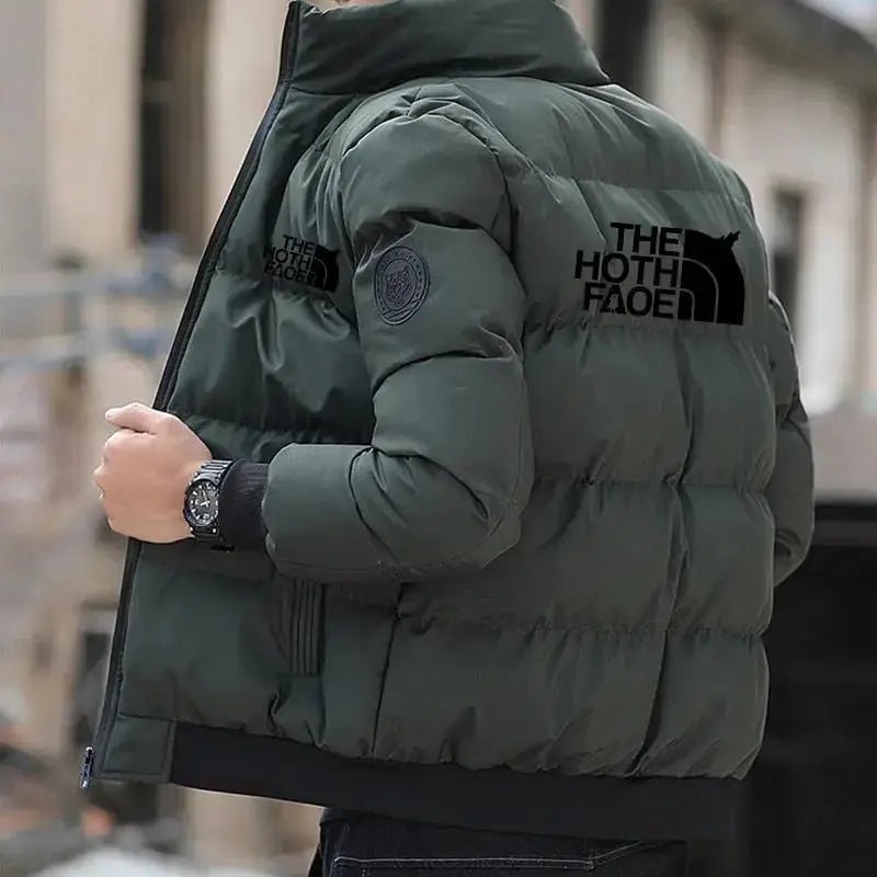 Men's Tiger Logo Padded Cotton Jacket - Short Thick Casual Parka, Winter Trend (S - 5XL) - Honesty Sales