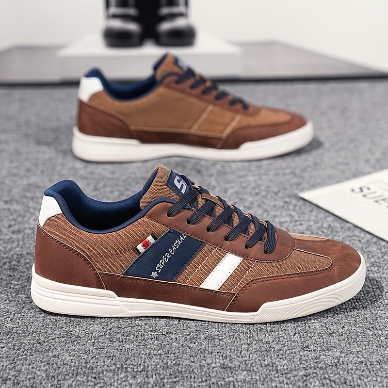 Men’s Vintage Casual Sports Shoes – Breathable Faux Denim Sneakers for Autumn Wear - Honesty Sales