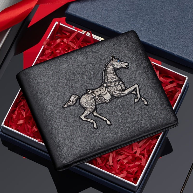 Men's Vintage Horse - Embossed Bifold Wallet - Honesty Sales