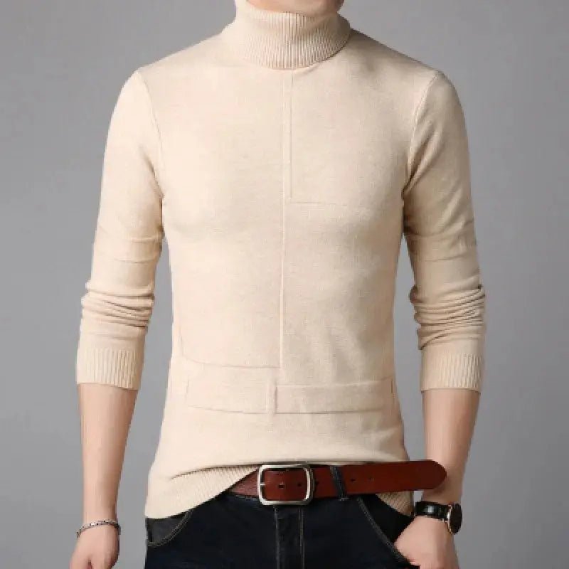 Men’s Winter Turtleneck Sweater – Slim Fit Knitted Pullover - Honesty Sales