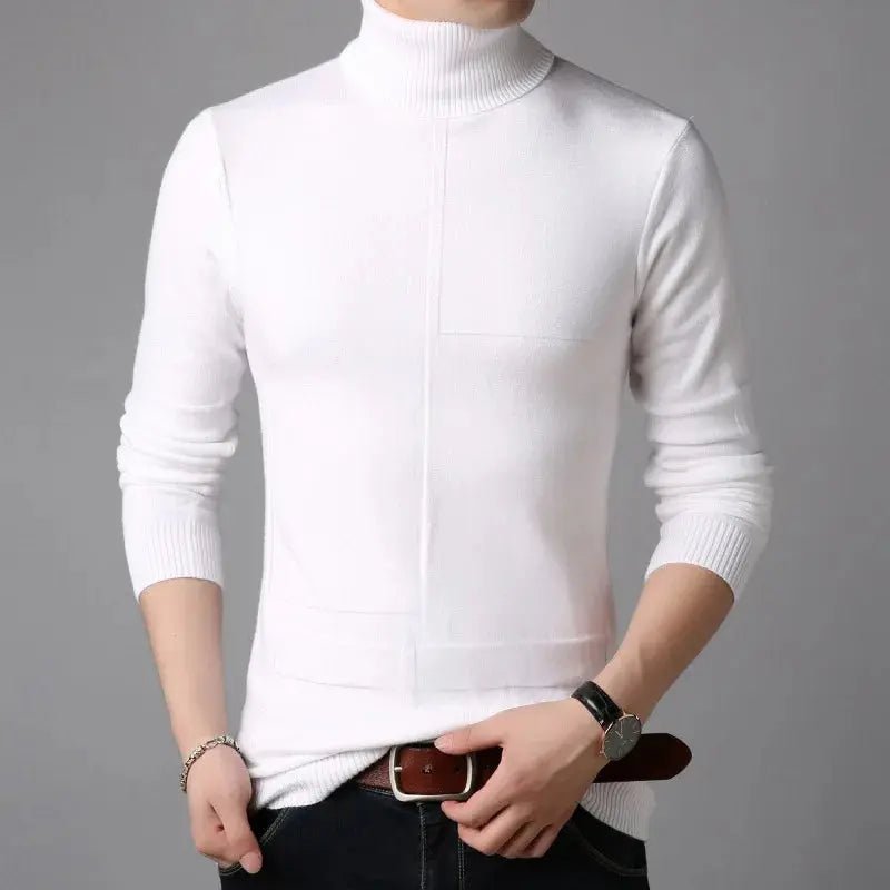 Men’s Winter Turtleneck Sweater – Slim Fit Knitted Pullover - Honesty Sales