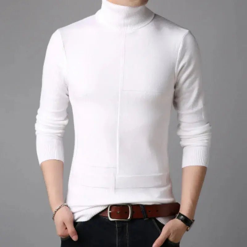 Men’s Winter Turtleneck Sweater – Slim Fit Knitted Pullover - Honesty Sales
