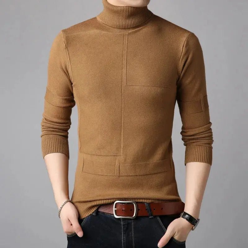Men’s Winter Turtleneck Sweater – Slim Fit Knitted Pullover - Honesty Sales