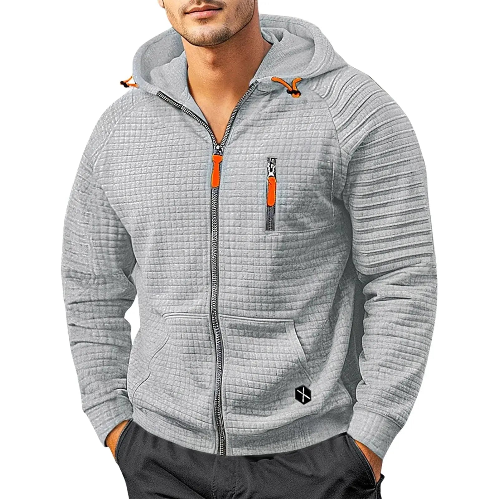 Men's Zip - up Hooded Sweatshirt - Winter Hooded Coat Pullover. - Honesty Sales