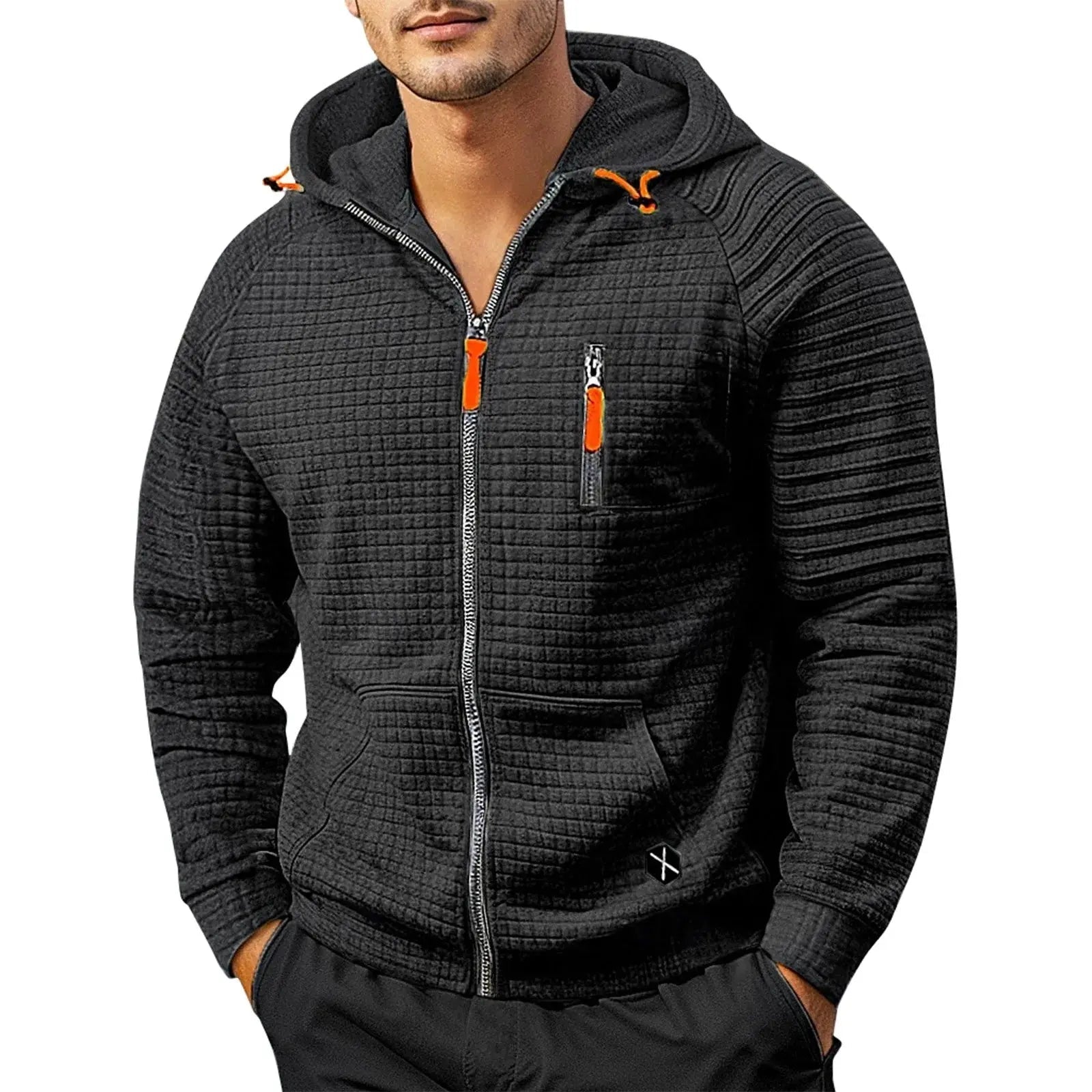 Men's Zip - up Hooded Sweatshirt - Winter Hooded Coat Pullover. - Honesty Sales