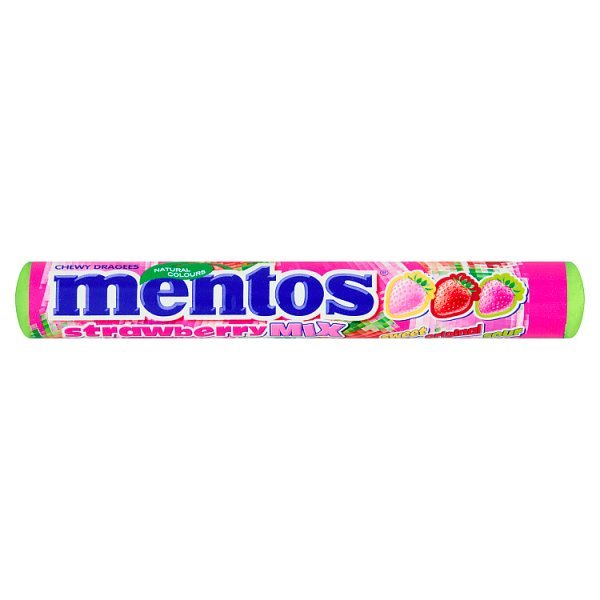 Mentos Strawberry Mix Roll 37.5g (40 x 37.5g) - Honesty Sales