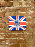 Metal Advertising Wall Sign - Grunge British With Crown - Honesty Sales
