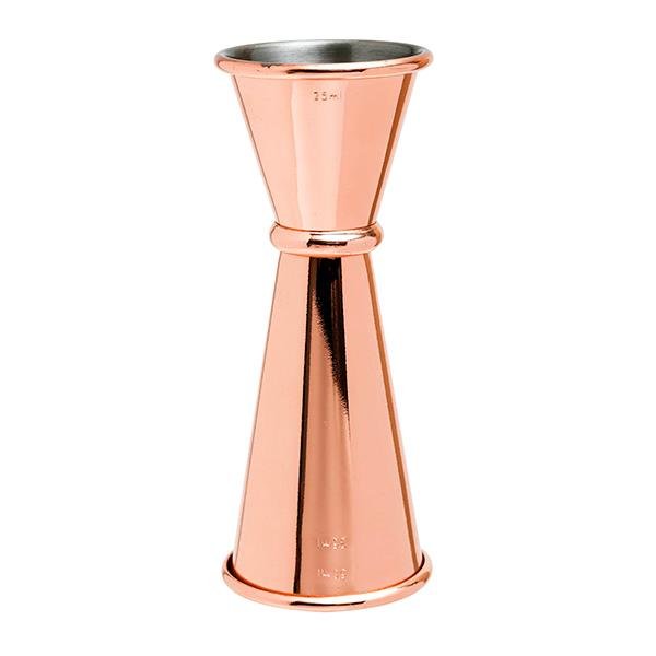 Mezclar Banded Jigger, Copper Plated 25ml/35/50ml - Honesty Sales