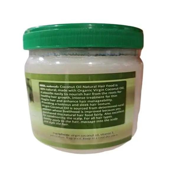 Nourriture naturelle pour cheveux à l'huile de noix de coco vierge MGL Naturals (400g) Image secondaire du produit