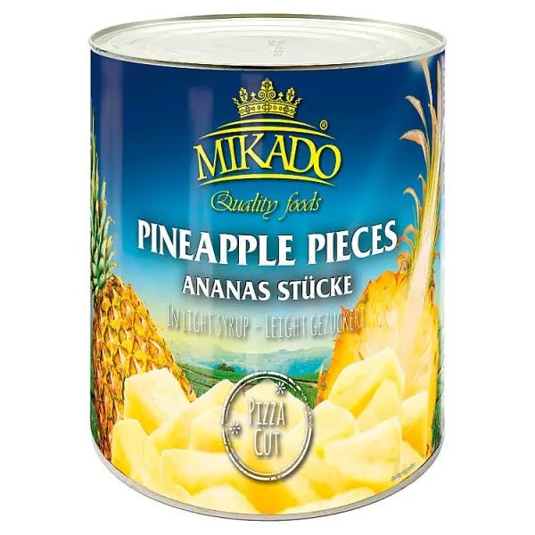 Mikado Pineapple Pieces Pizza Cut in Light Syrup 3.05kg - Honesty Sales