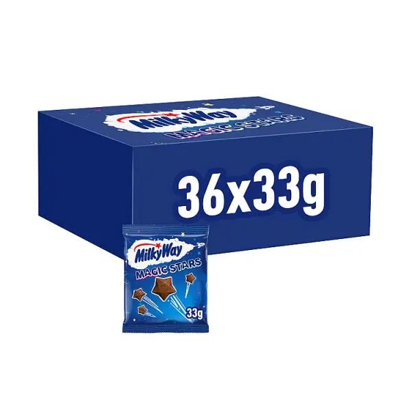 Milky Way Magic Stars Milk Chocolate Bag 33g (Case of 36) - Honesty Sales