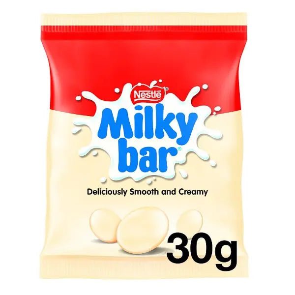 Milkybar Buttons White Chocolate Bag 30g (Case of 48) - Honesty Sales