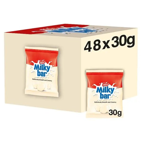 Milkybar Buttons White Chocolate Bag 30g (Case of 48) - Honesty Sales