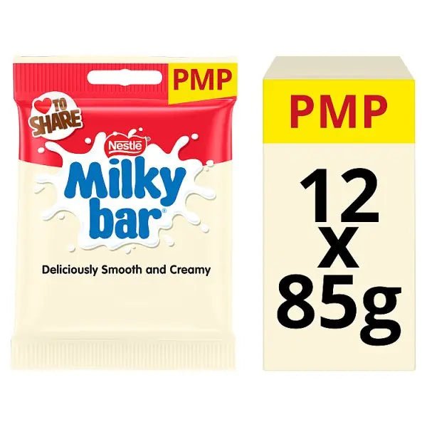 Milkybar Giant Buttons White Chocolate Bag 85g (Case of 12) - Honesty Sales