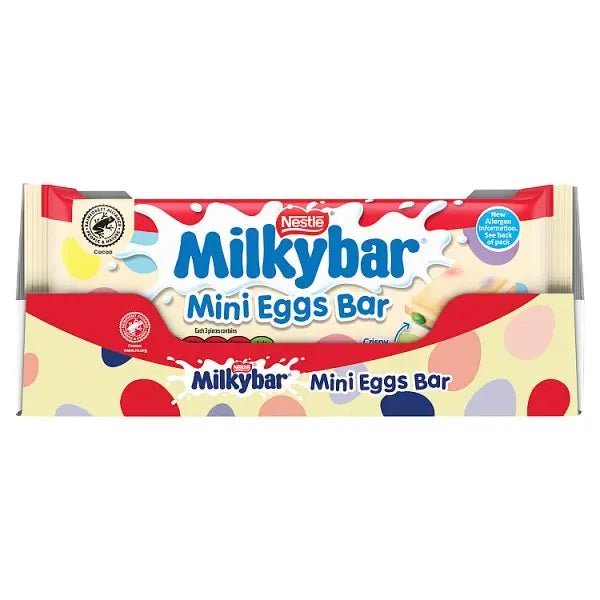 Milkybar Mini Eggs Easter White Chocolate Sharing Bar 100g (Case of 19) - Honesty Sales