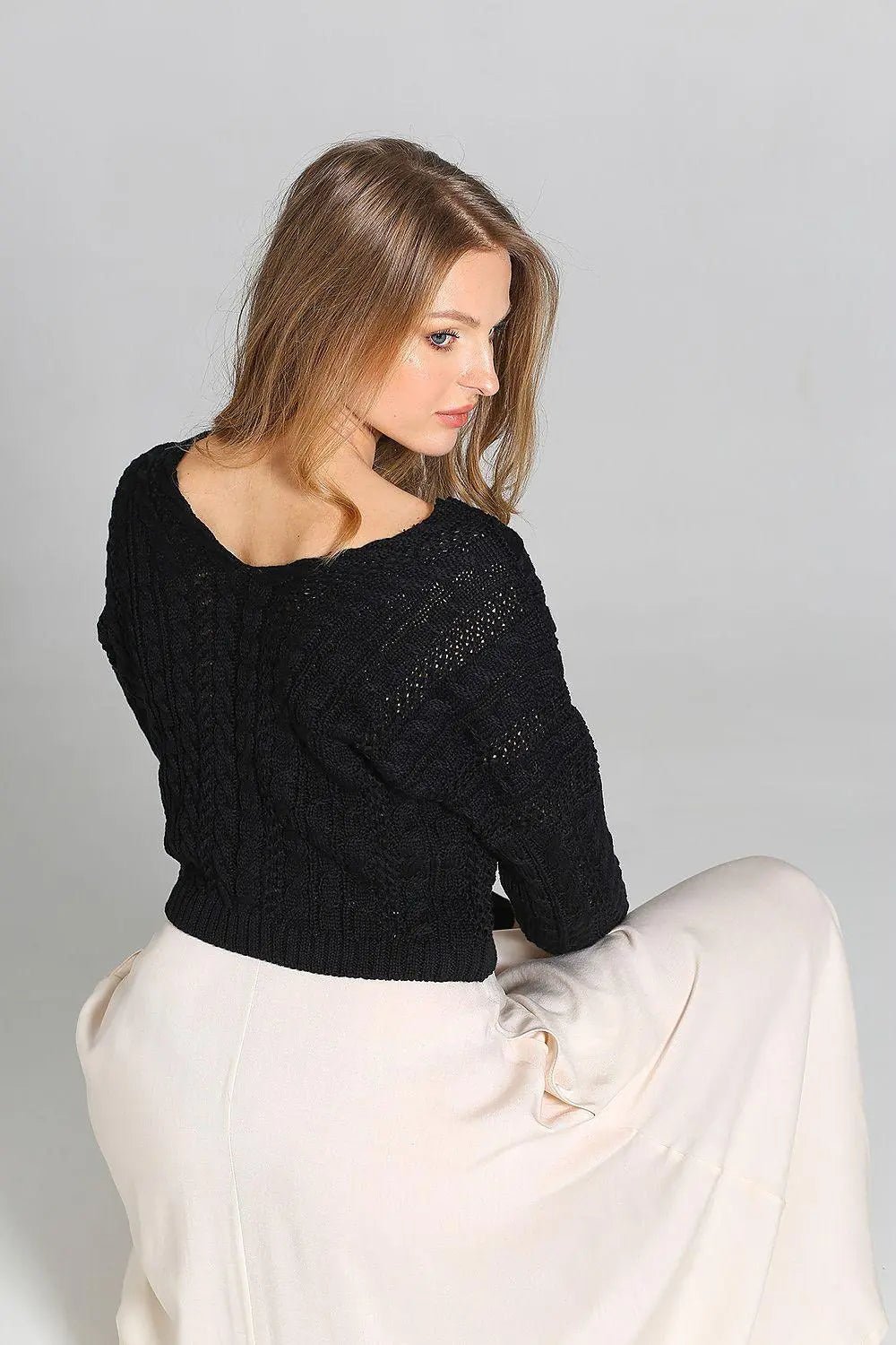 MKM plaid patterns short sweater - Honesty Sales