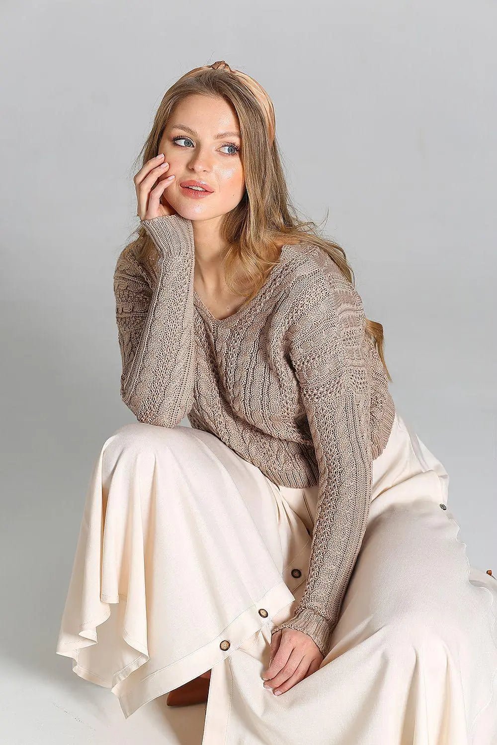 MKM plaid patterns short sweater - Honesty Sales