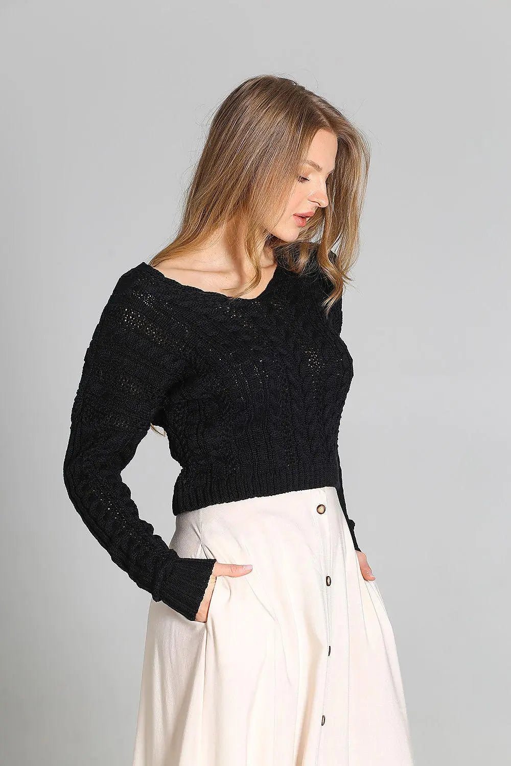 MKM plaid patterns short sweater - Honesty Sales