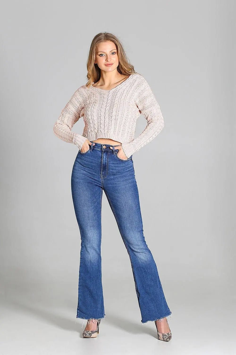 MKM plaid patterns short sweater - Honesty Sales