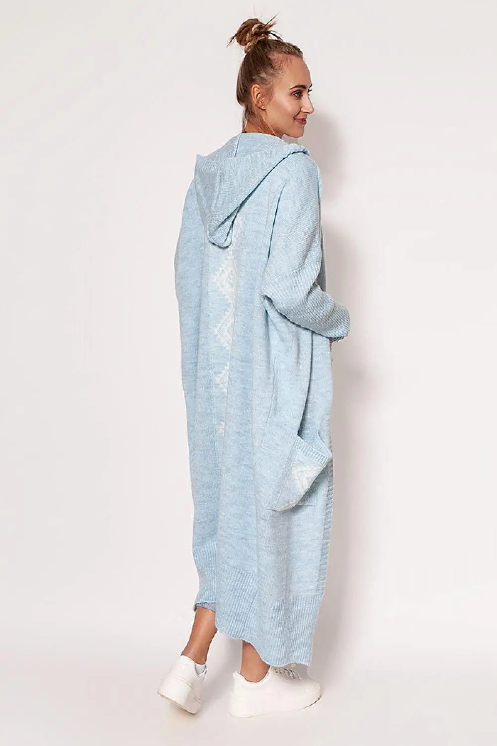 MKM Soft sweater coatwith long sleeves, hood, and pockets - Honesty Sales