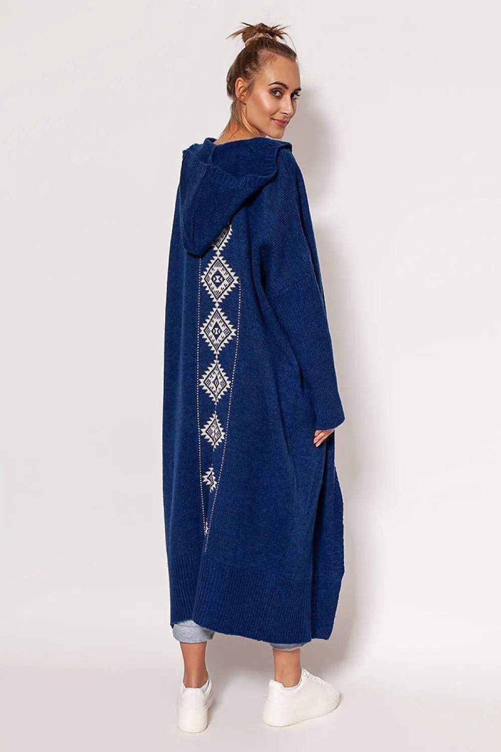 MKM Soft sweater coatwith long sleeves, hood, and pockets - Honesty Sales