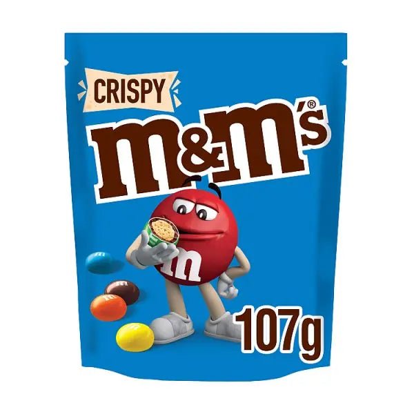 M&M's Crispy Milk Chocolate Bites Pouch Bag 107g (Case of 13) - Honesty Sales