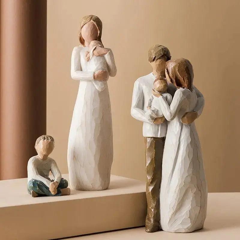 Modern Resin Character Miniature Figurines Home Decoration Accessories Love Gift Desk Decoration Memorial Gift Easter Decoration - Honesty Sales Image principale du produit