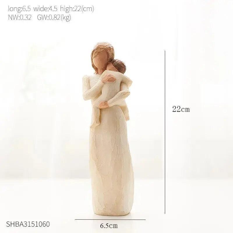 Modern Resin Character Miniature Figurines Home Decoration Accessories Love Gift Desk Decoration Memorial Gift Easter Decoration - Honesty Sales