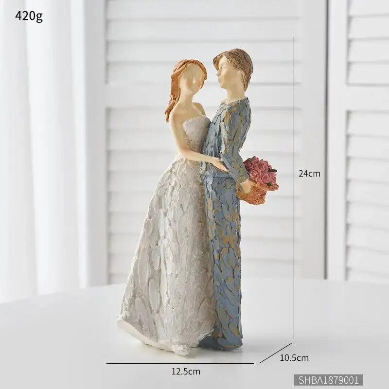 Modern Resin Character Miniature Figurines Home Decoration Accessories Love Gift Desk Decoration Memorial Gift Easter Decoration - Honesty Sales