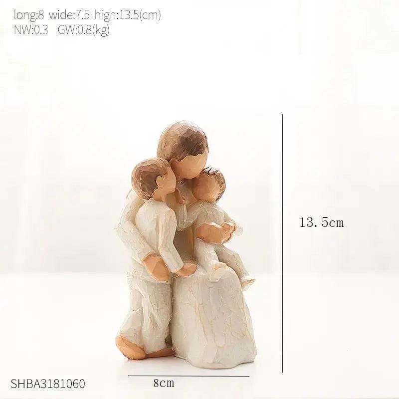 Modern Resin Character Miniature Figurines Home Decoration Accessories Love Gift Desk Decoration Memorial Gift Easter Decoration - Honesty Sales