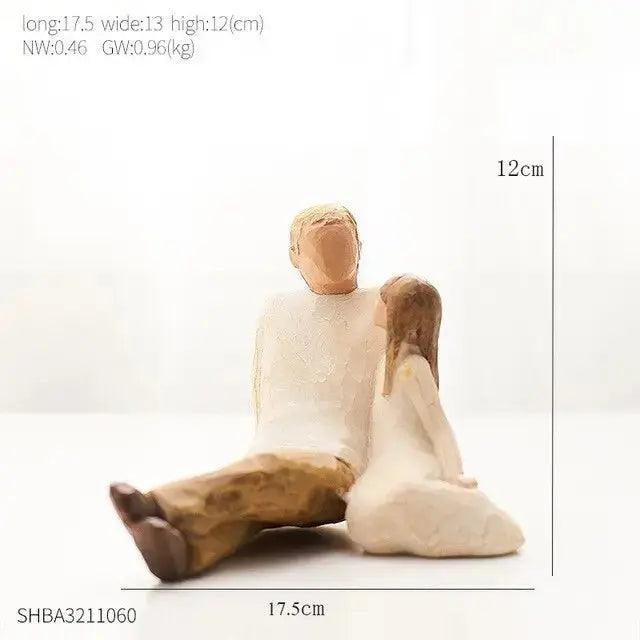 Modern Resin Character Miniature Figurines Home Decoration Accessories Love Gift Desk Decoration Memorial Gift Easter Decoration - Honesty Sales