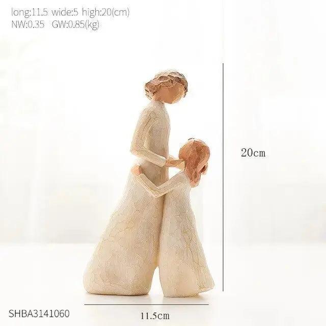 Modern Resin Character Miniature Figurines Home Decoration Accessories Love Gift Desk Decoration Memorial Gift Easter Decoration - Honesty Sales