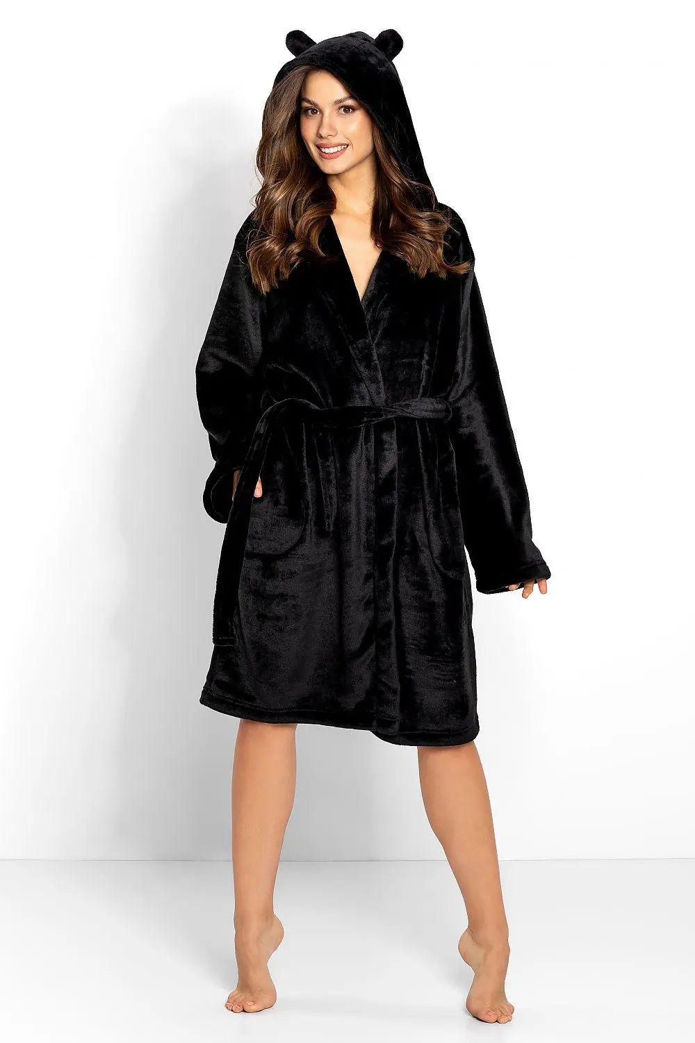 Momenti Per Me high quality black color bathrobe - Honesty Sales