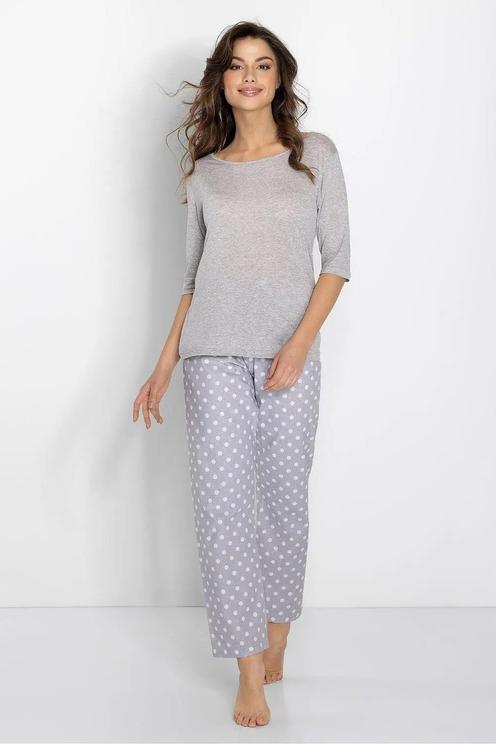 Momenti Per Me lightness and charm long pants and shirt womens pajamas - Honesty Sales