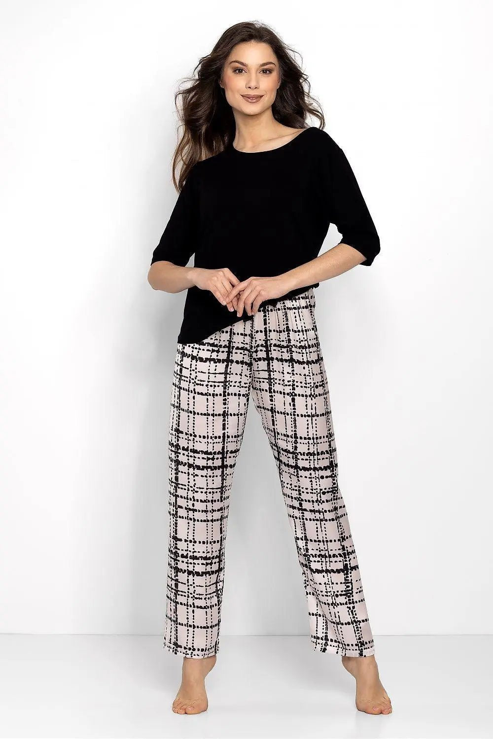 Momenti Per Me sleeves blouse and long pants womens pajamas - Honesty Sales