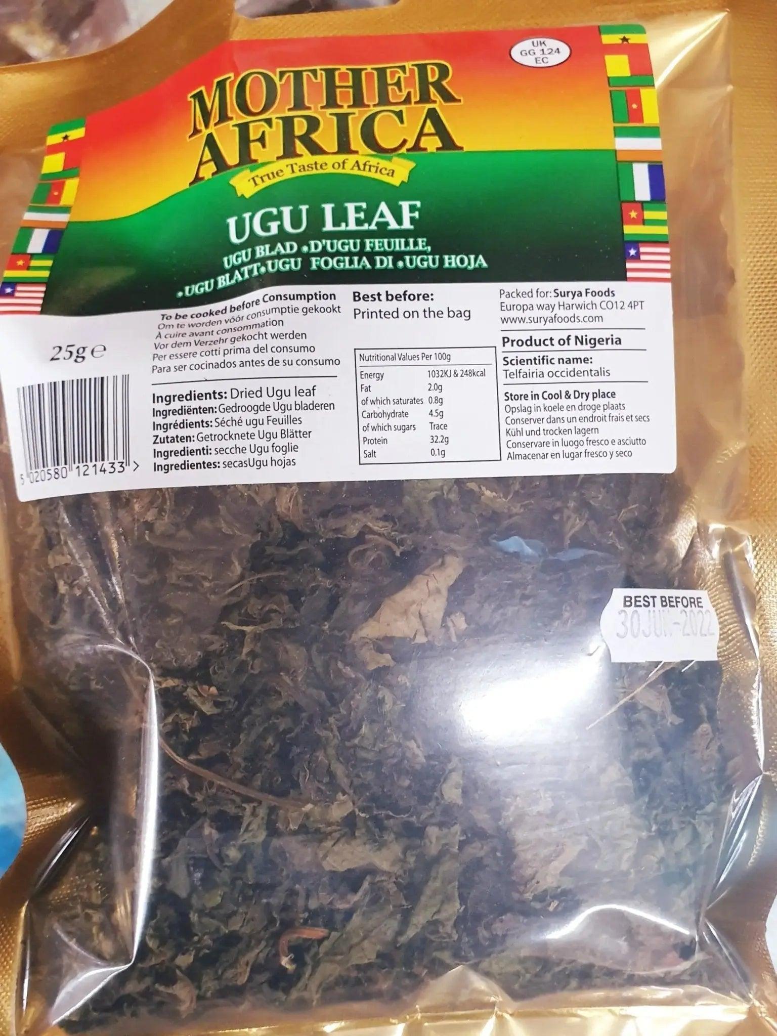 Mother Africa Okazi leaves (Afang Leaf) 25g - Honesty Sales
