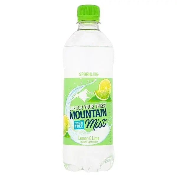 Mountain Mist Lemon & Lime Flavoured Sparkling Spring Water 500ml (Case of 12) - Honesty Sales
