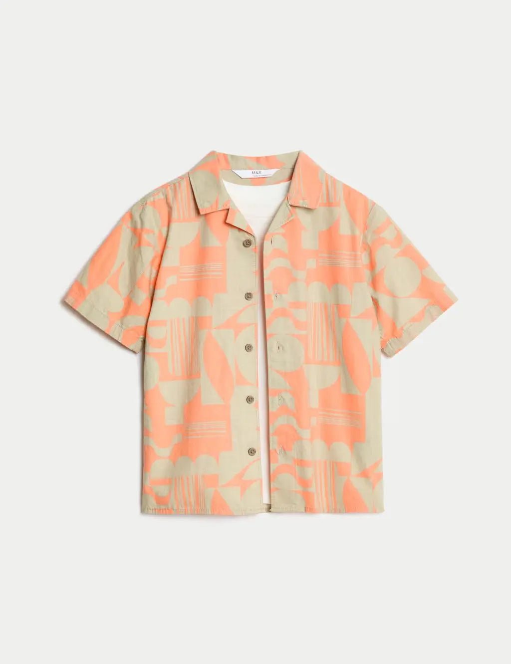 M&S Pure Cotton Printed Shirt & T-Shirt Set (2 - 16 Yrs) - Honesty Sales
