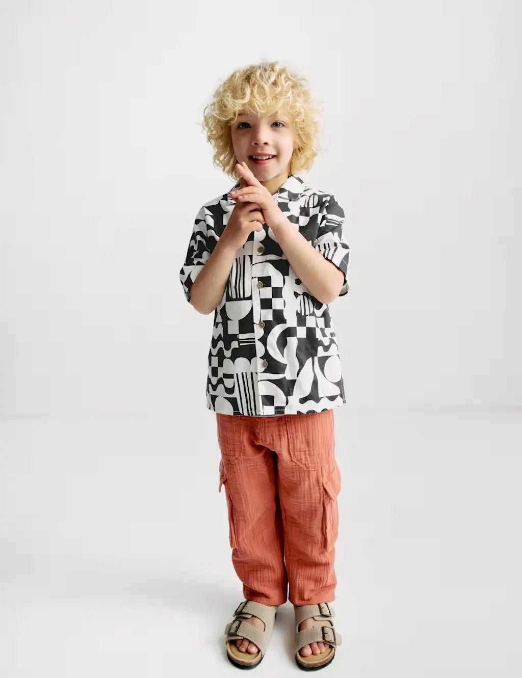 M&S Pure Cotton Printed Shirt & T-Shirt Set (2 - 16 Yrs) - Honesty Sales