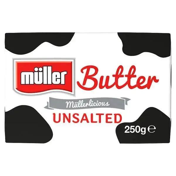 Müller Unsalted British Butter 250g - Honesty Sales