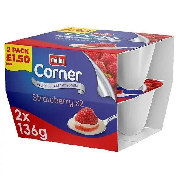 Müller Corner Strawberry 2 x 136 (272g) - Honesty Sales Hauptbild