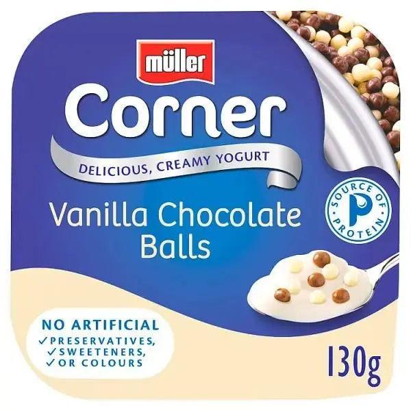 Muller Corner Vanilla Yogurt with Chocolate Balls 130g - Honesty Sales Hauptbild