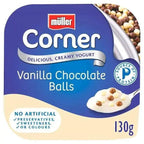 Muller Corner Vanilla Yogurt with Chocolate Balls 130g - Honesty Sales