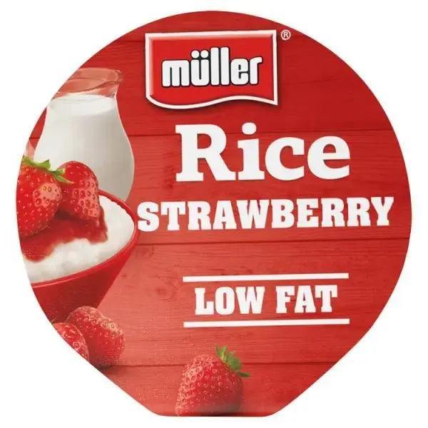 Müller Rice Strawberry Low Fat Pudding Dessert (Case of 12) - Honesty Sales