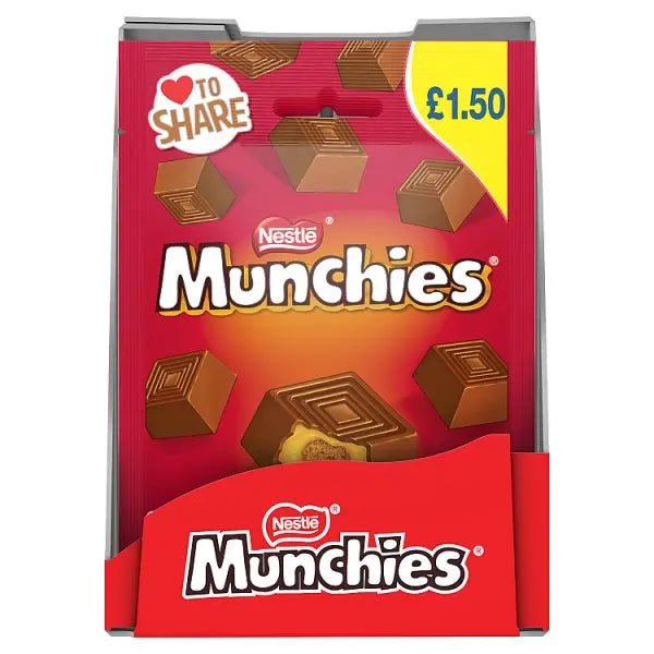Munchies Milk Chocolate & Caramel Share Bag 81g (Case of 10) - Honesty Sales
