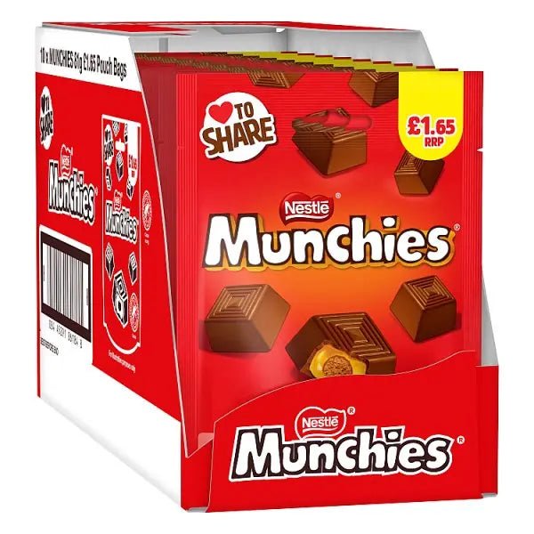Munchies Milk Chocolate & Caramel Sharing Bag 81g (Case of 10) - Honesty Sales