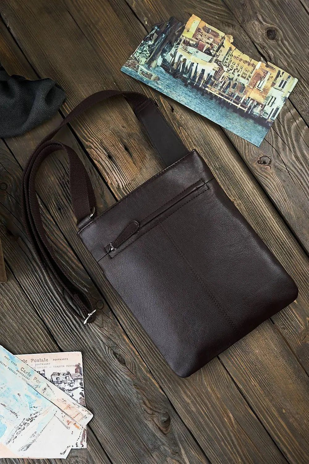 Natural leather bag model 191539 Galanter - Honesty Sales