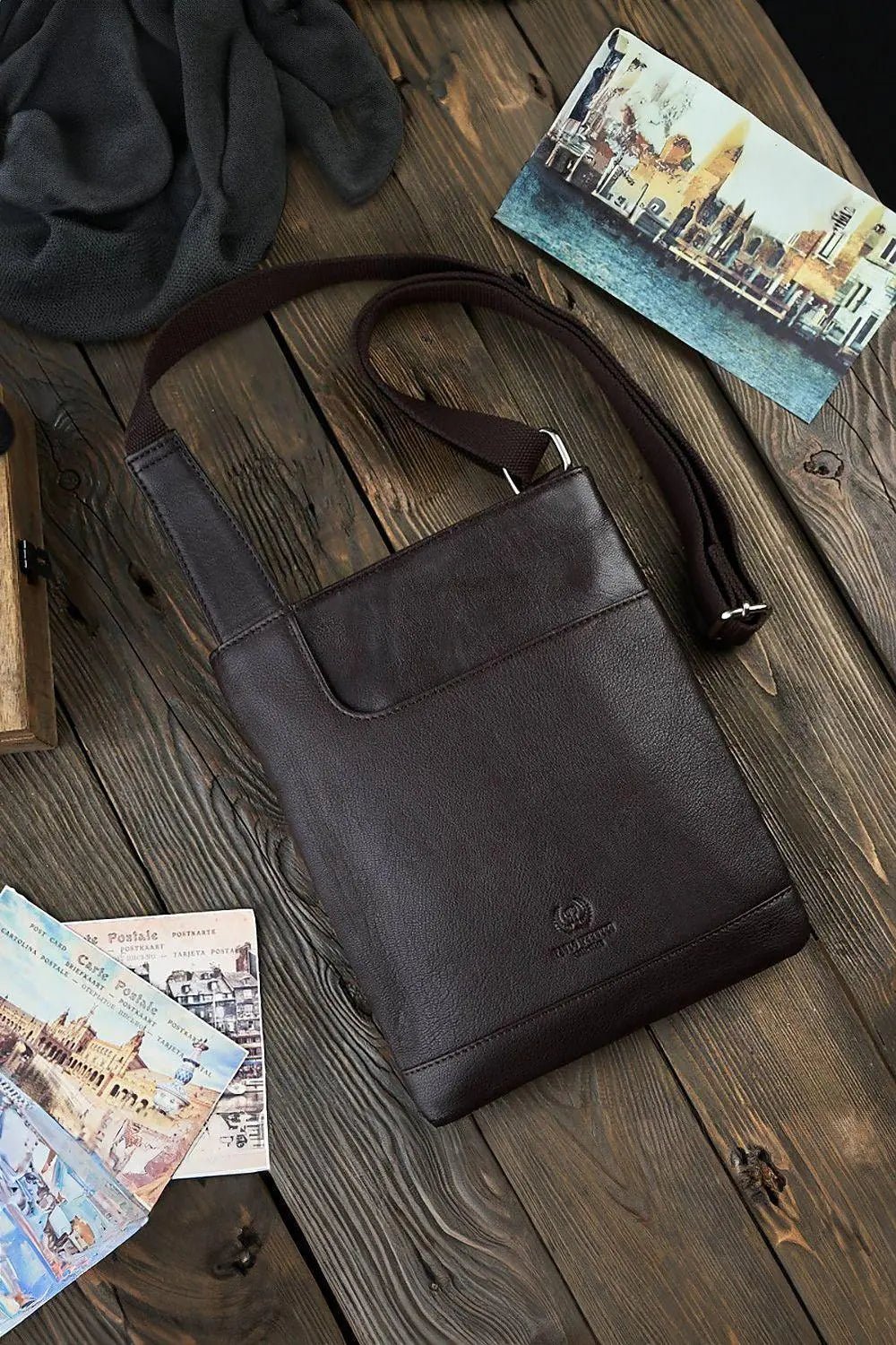 Natural leather bag model 191539 Galanter - Honesty Sales