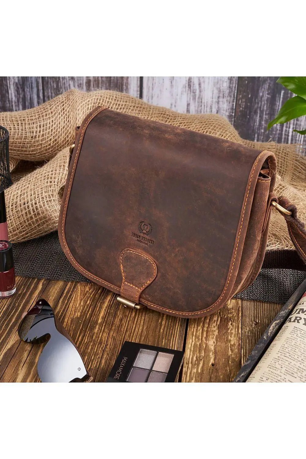 Natural leather bag model 193252 Galanter - Honesty Sales