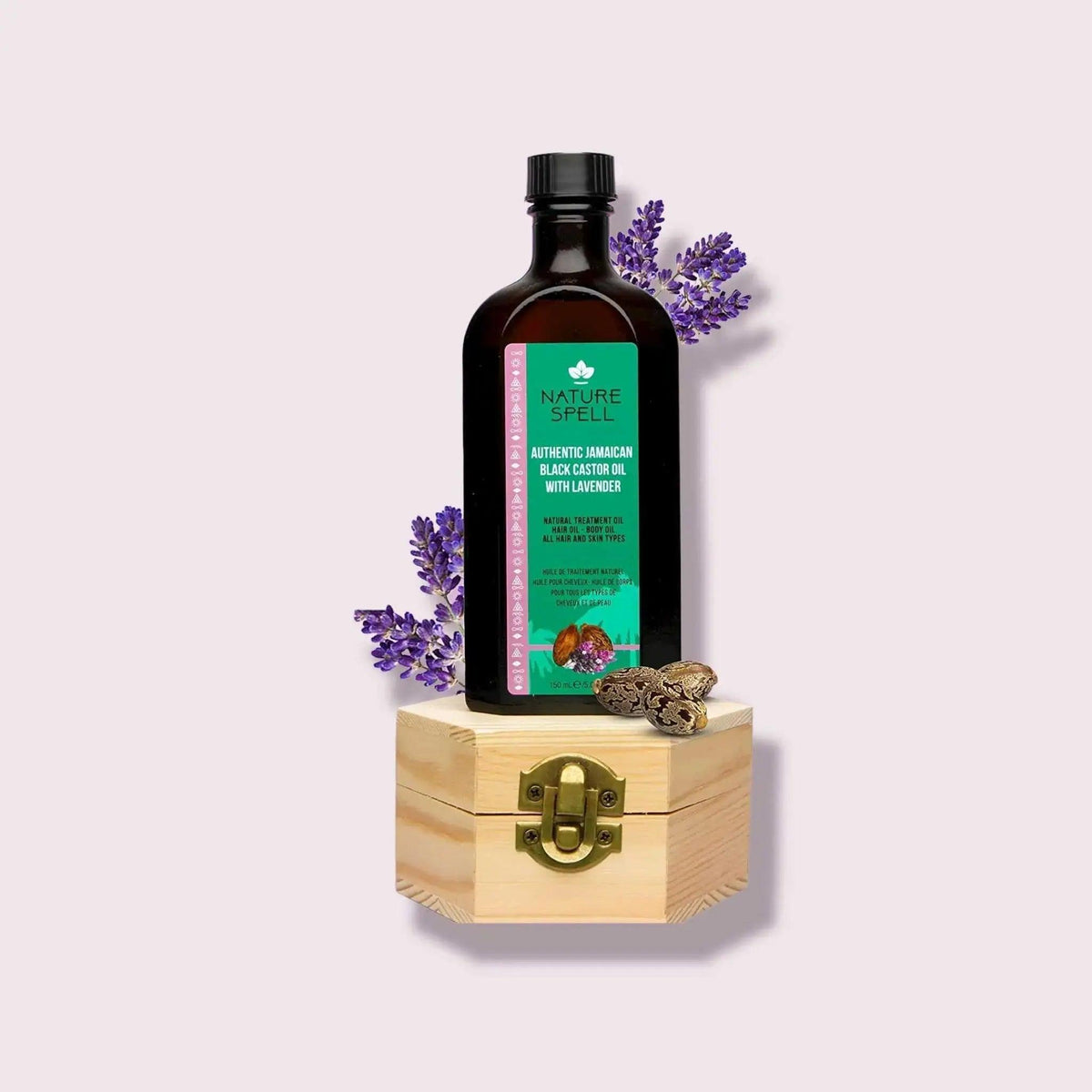 Nature Spell Authentic Jamaican Black Castor Oil with Lavender for Hair & Body 150 ml - Honesty Sales
